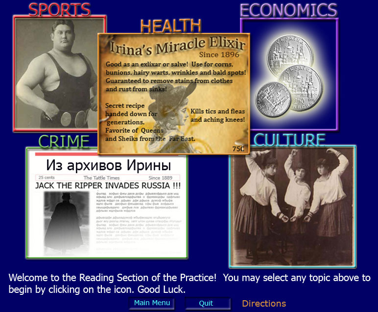 Main Menu - Sports, Economics, Health, Crime and Culture